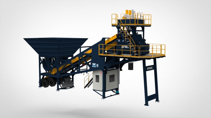 AYMOB100 MOBILE CONCRETE BATCHING PLANT